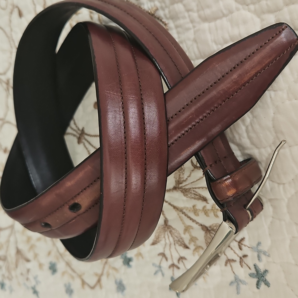 Genuine Leather Vintage Men's Brown Belt Size 36 - Picture 13 of 13